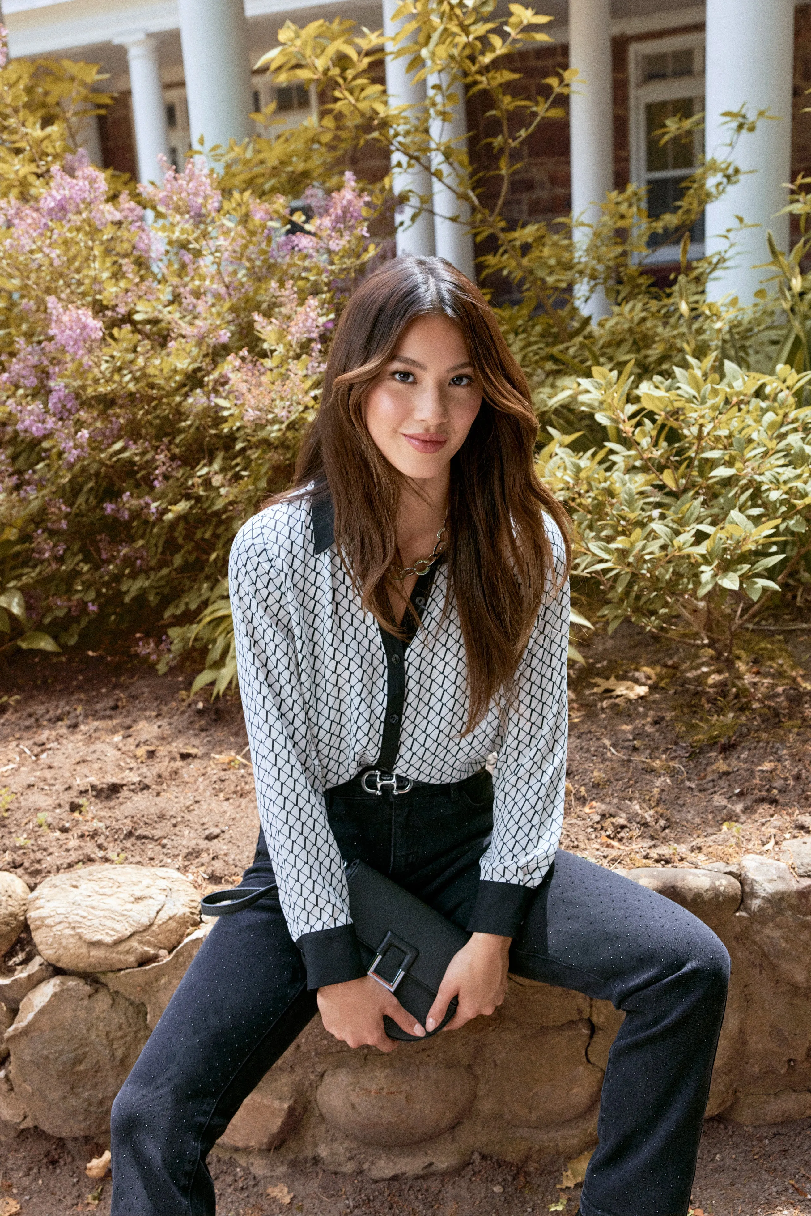 Long Sleeve Geometric Print Blouse sold by Laura product image thumbnail 2