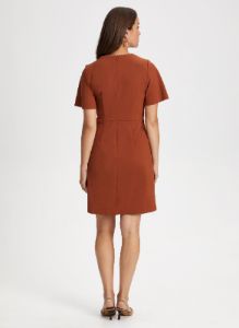 Flutter Sleeve Tie Waist Dress sold by Laura