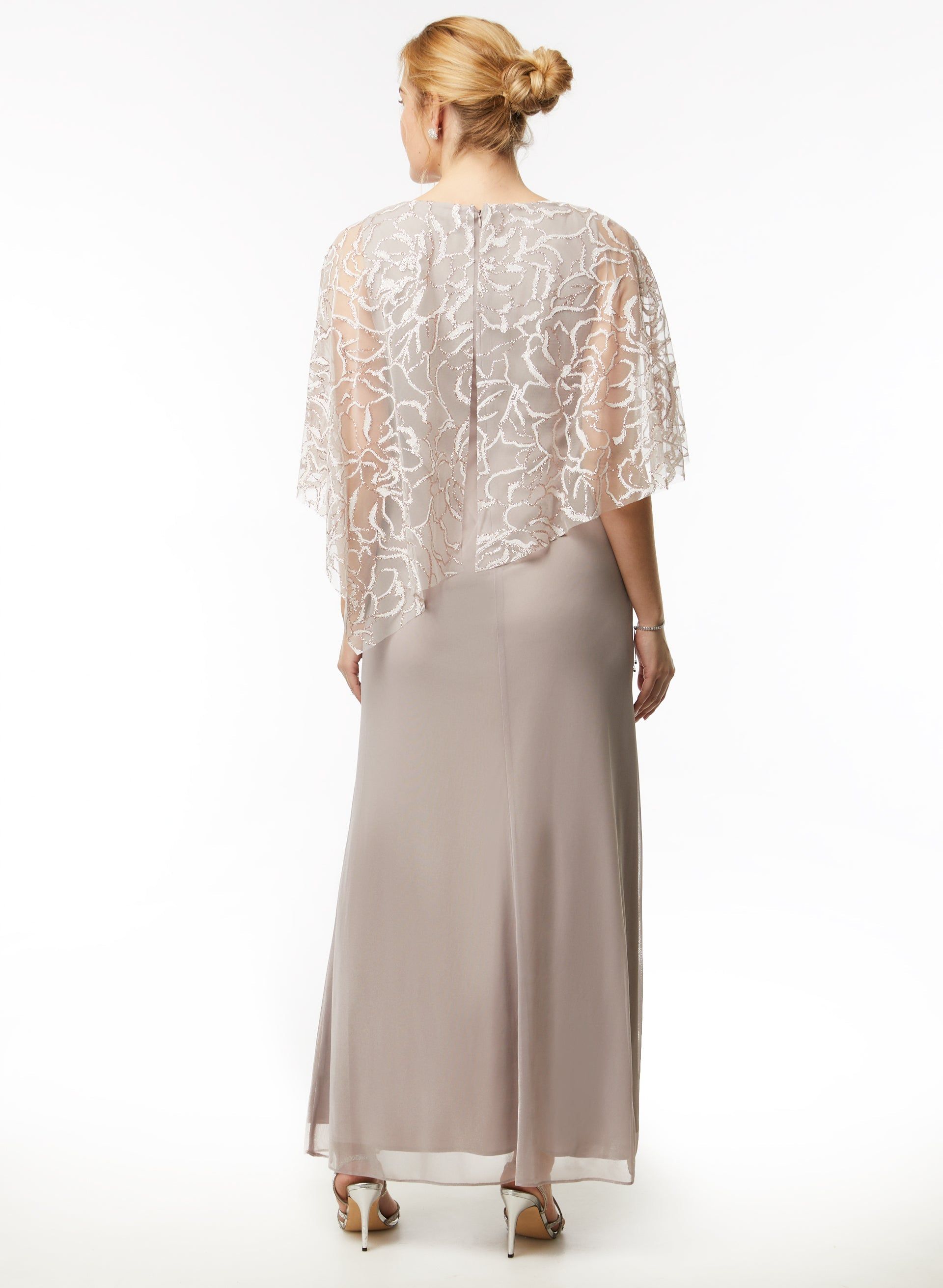 Floral Detail Asymmetric Poncho Dress sold by Laura product image thumbnail 2