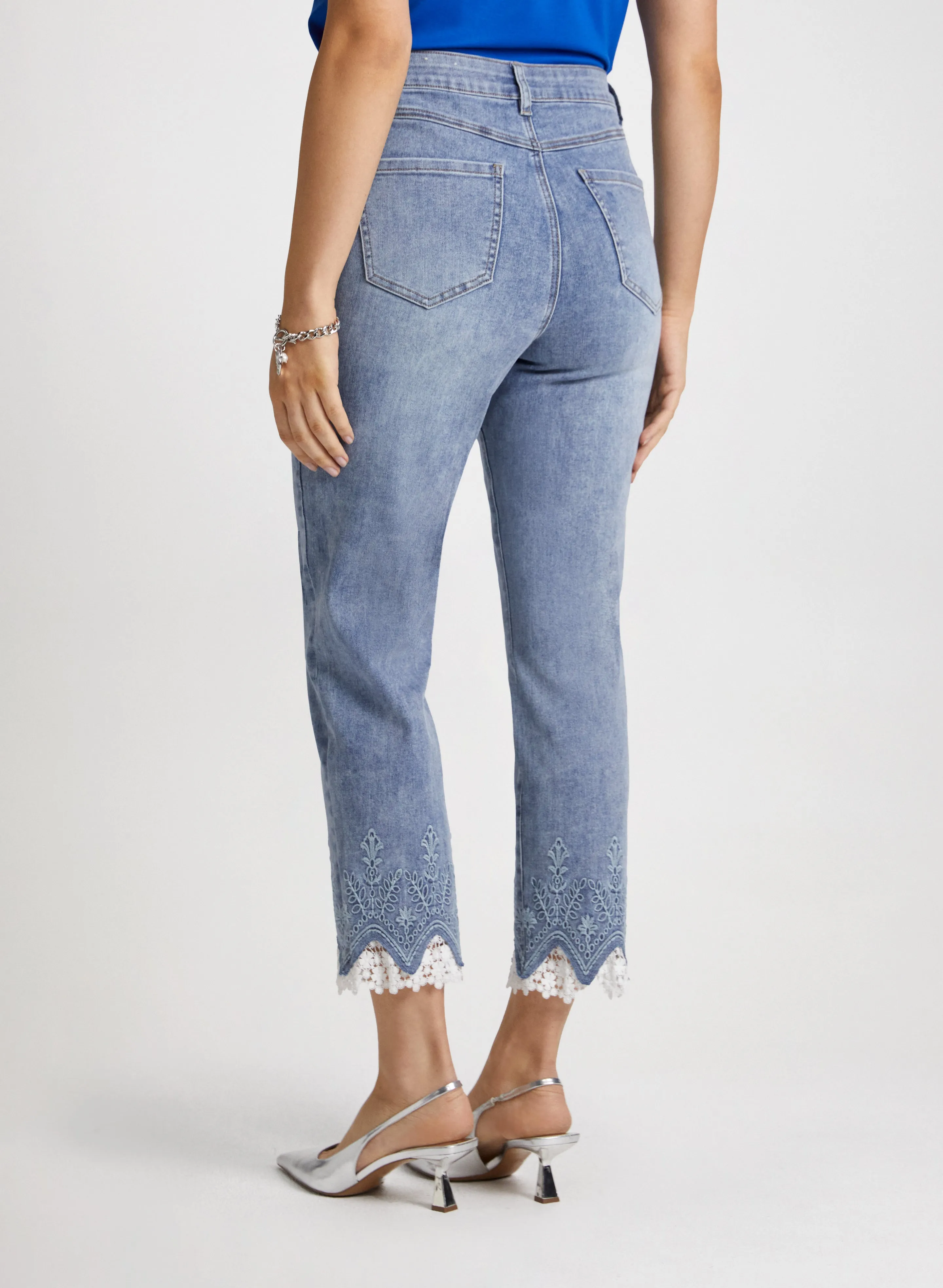 Lace Hem Ankle Leg Jeans sold by Laura product image thumbnail 2