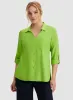 Roll-Up Sleeve Linen-Blend Blouse sold by Laura