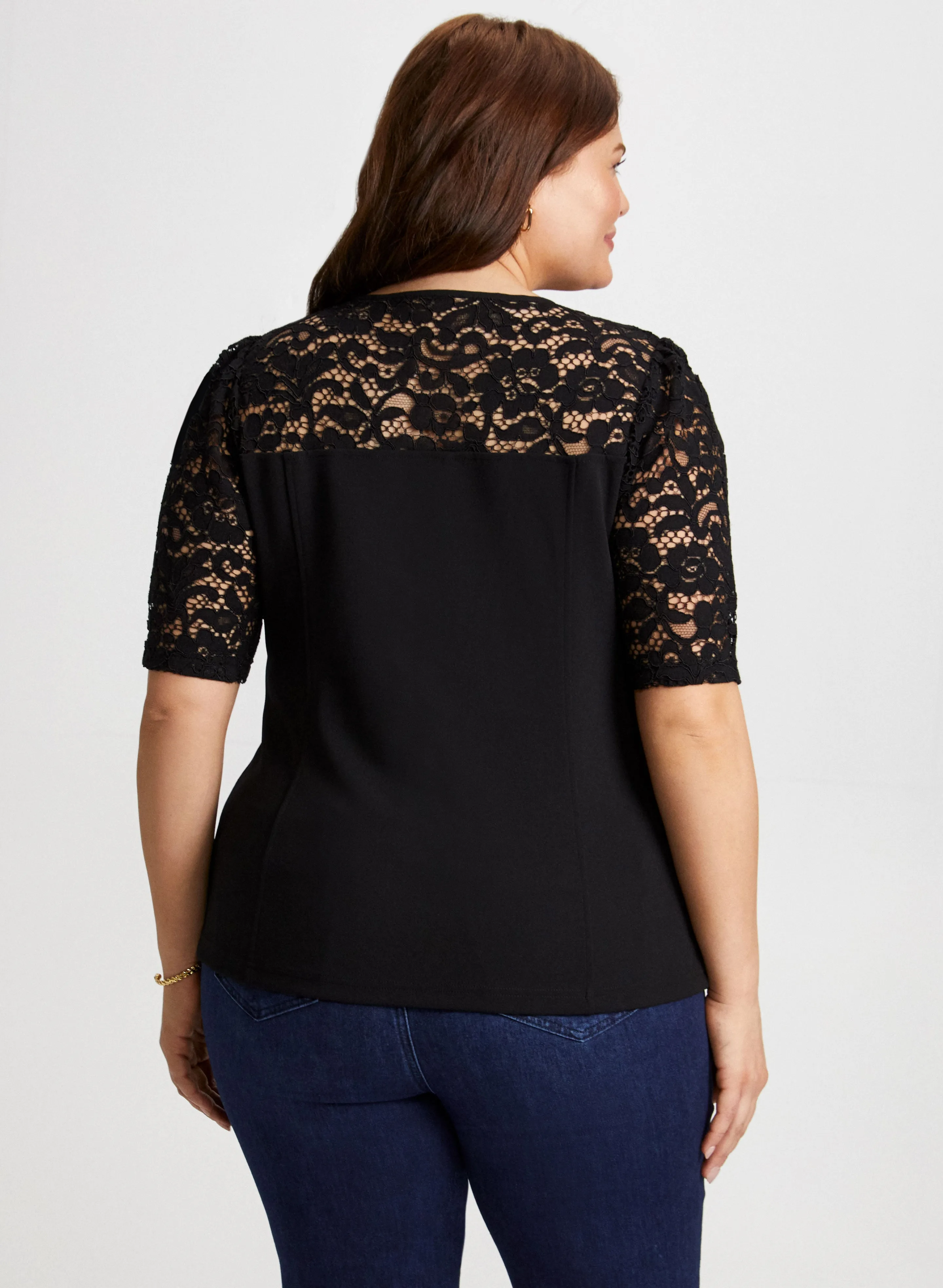 Illusion Neck Corset-Style Top sold by Laura product image thumbnail 4