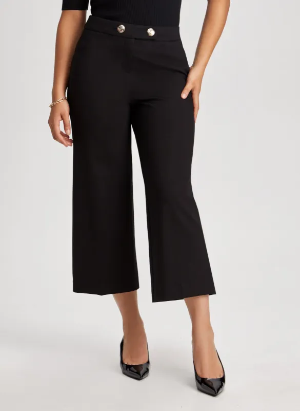 Button Detail Gaucho Wide Leg Pants sold by Laura