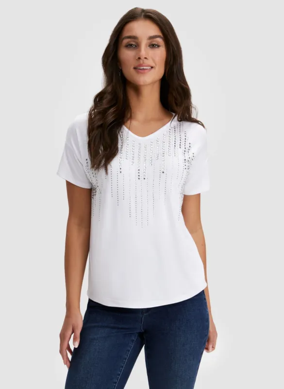 Embellished Short Sleeve Tee sold by Laura