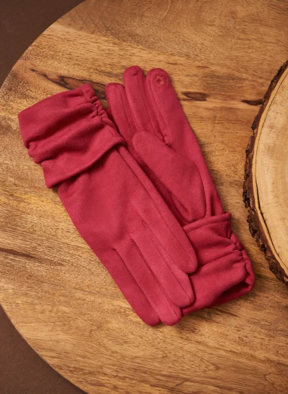 Faux Suede Gloves sold by Laura