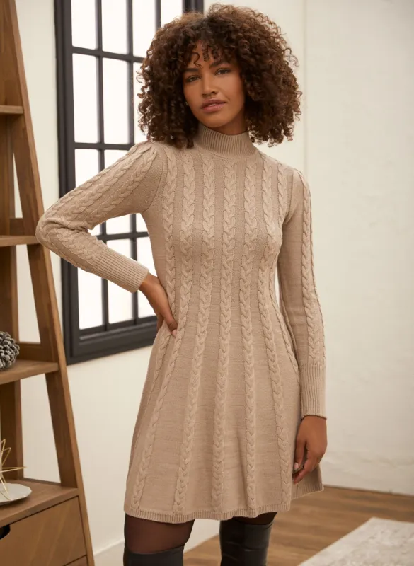 Cable Knit Sweater Dress sold by Laura