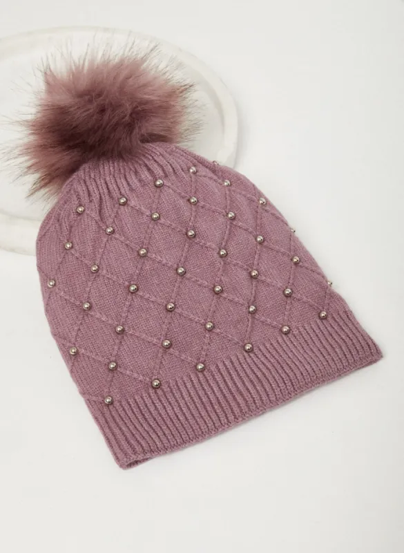 Pompom Detail Hat sold by Laura