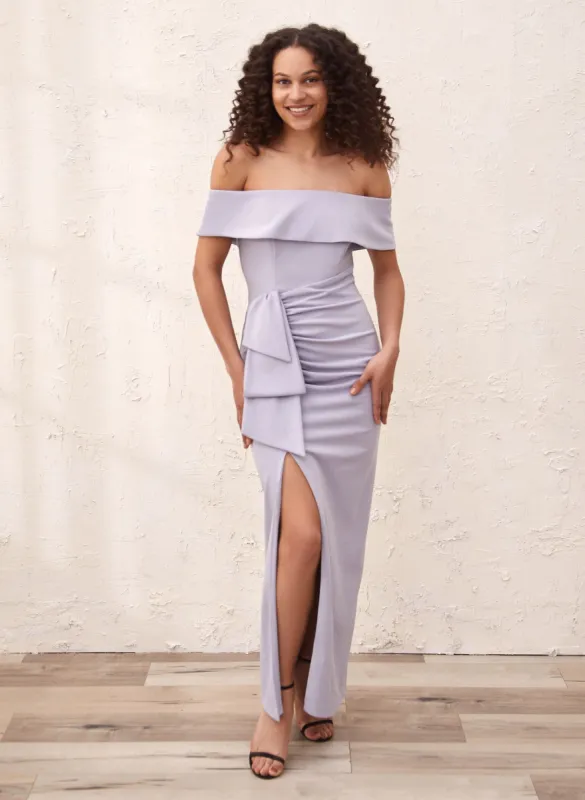 Draped Off-the-Shoulder Dress sold by Laura