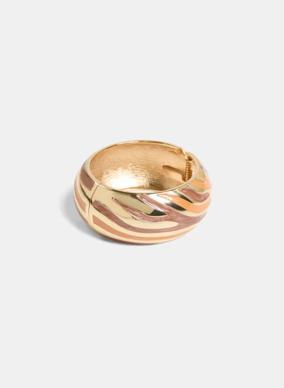 Etched Enamel Detail Bangle sold by Laura