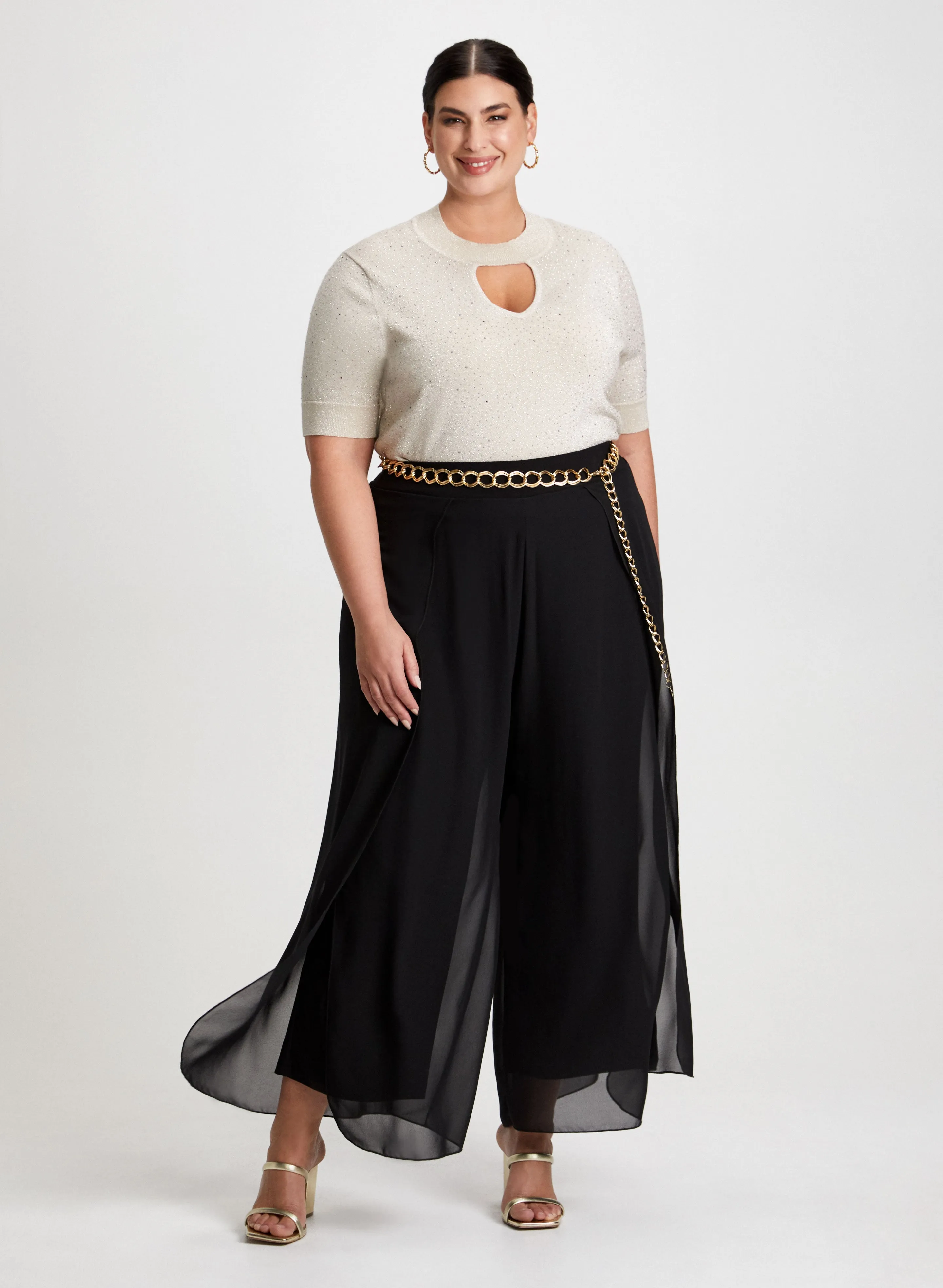 Mock Neck Sweater & Wide Leg Pants sold by Laura