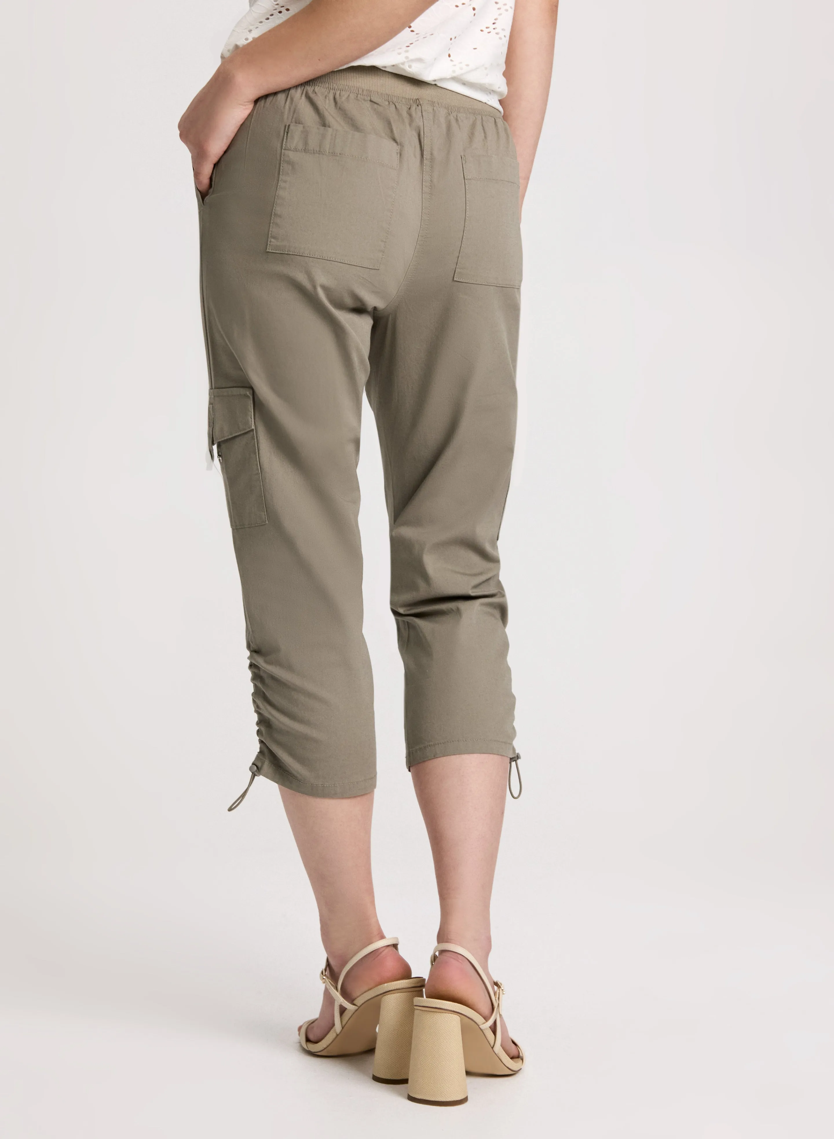 Cropped Drawstring Hem Cargo Pants sold by Laura product image thumbnail 2