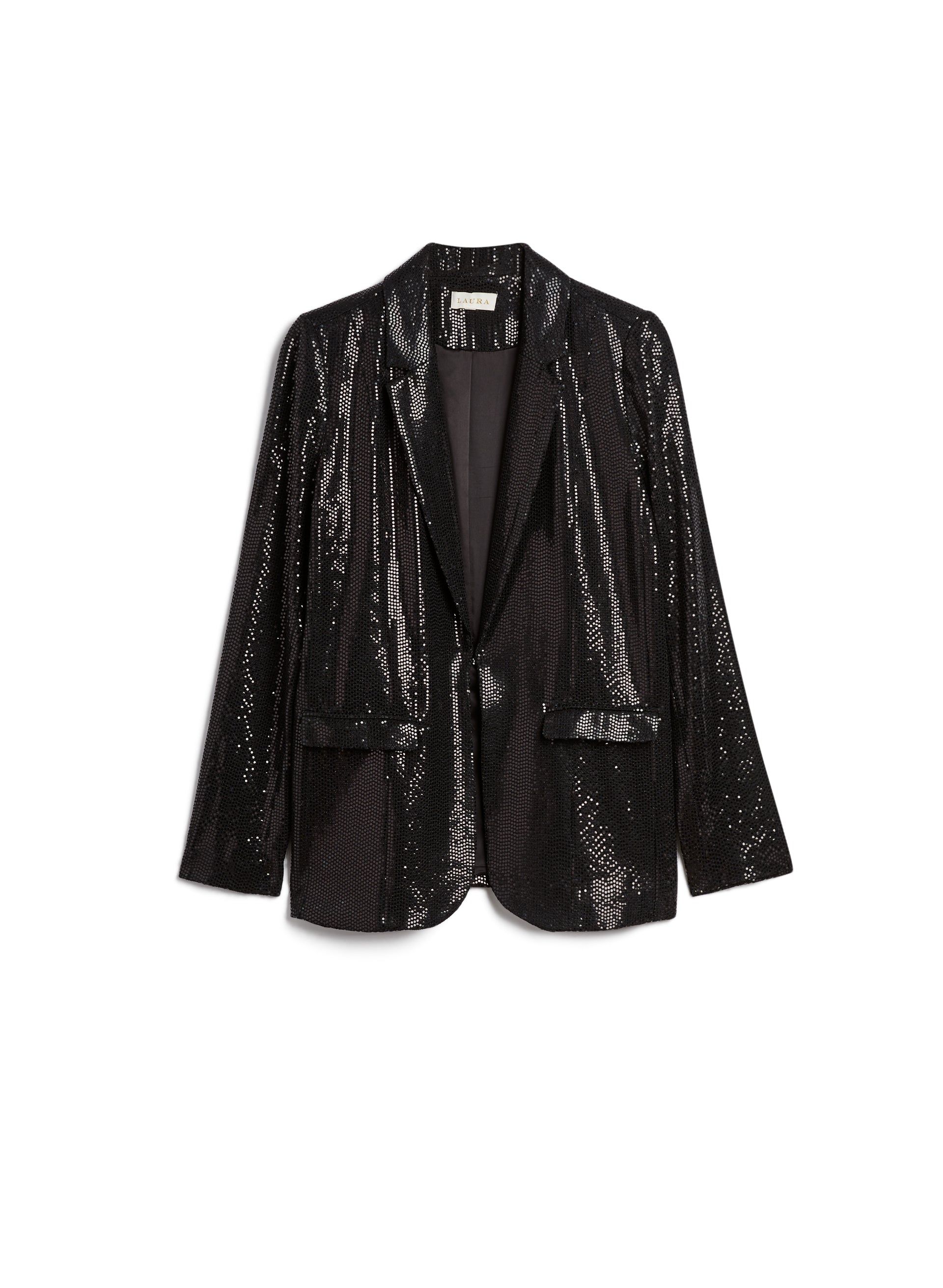 Notched Collar Sequin Jacket sold by Laura product image thumbnail 5
