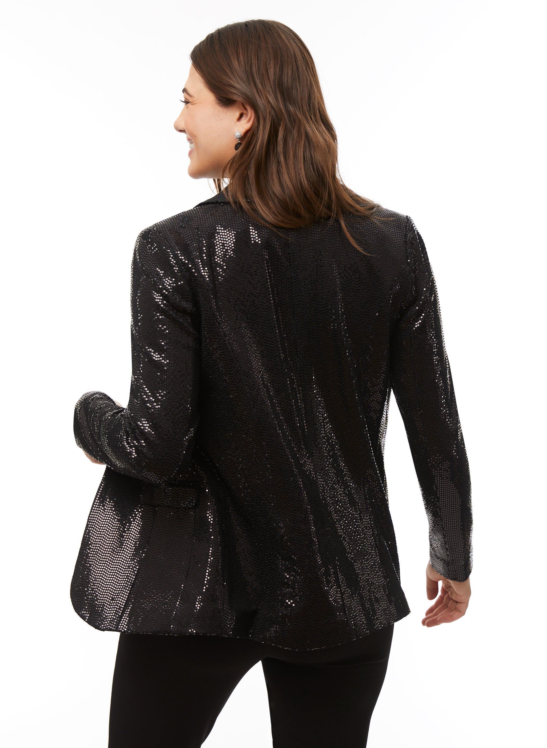 Notched Collar Sequin Jacket sold by Laura product image thumbnail 2