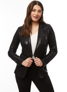 Notched Collar Sequin Jacket sold by Laura