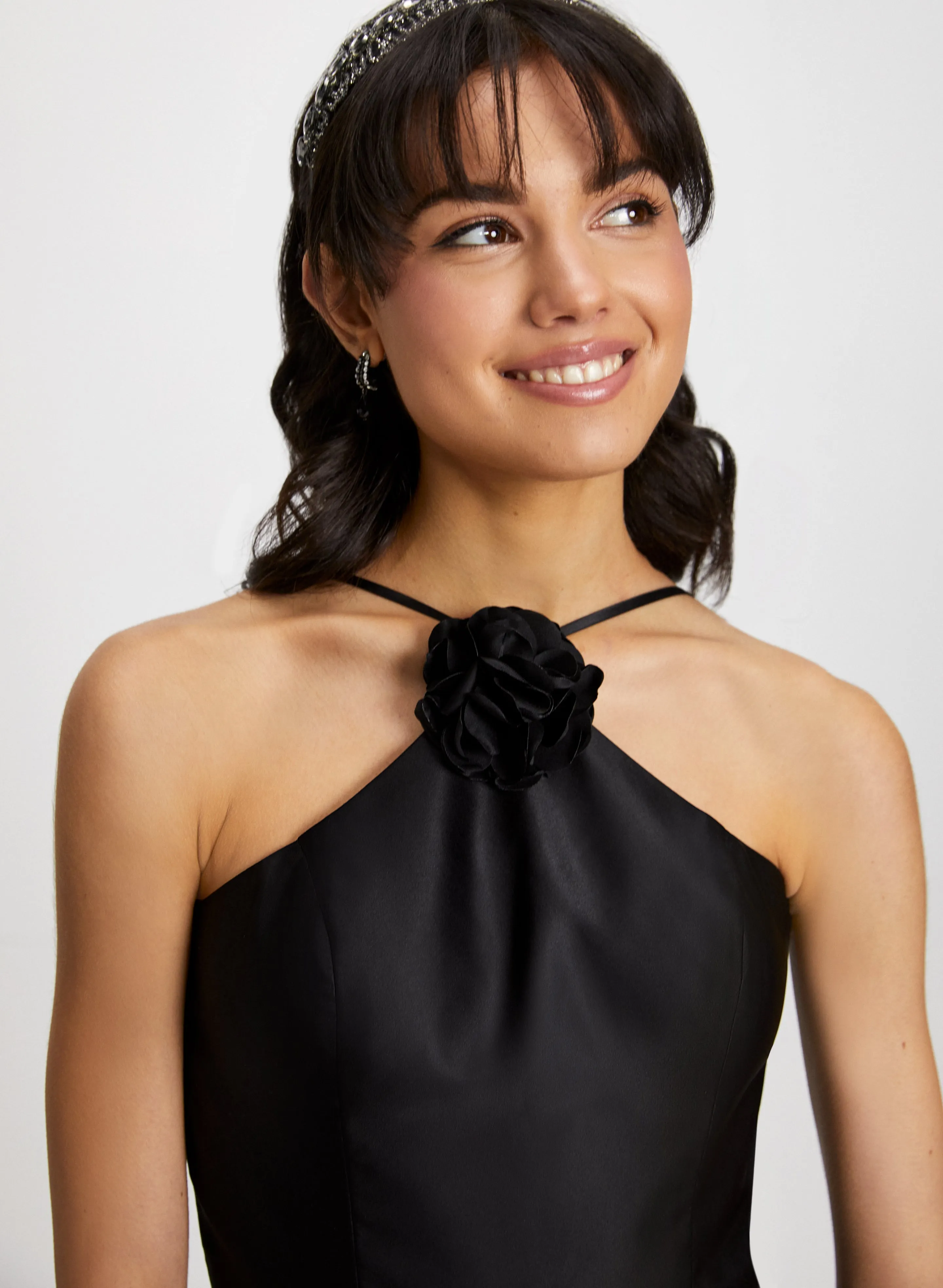 Rose Detail Halter Neck Dress sold by Laura product image thumbnail 5
