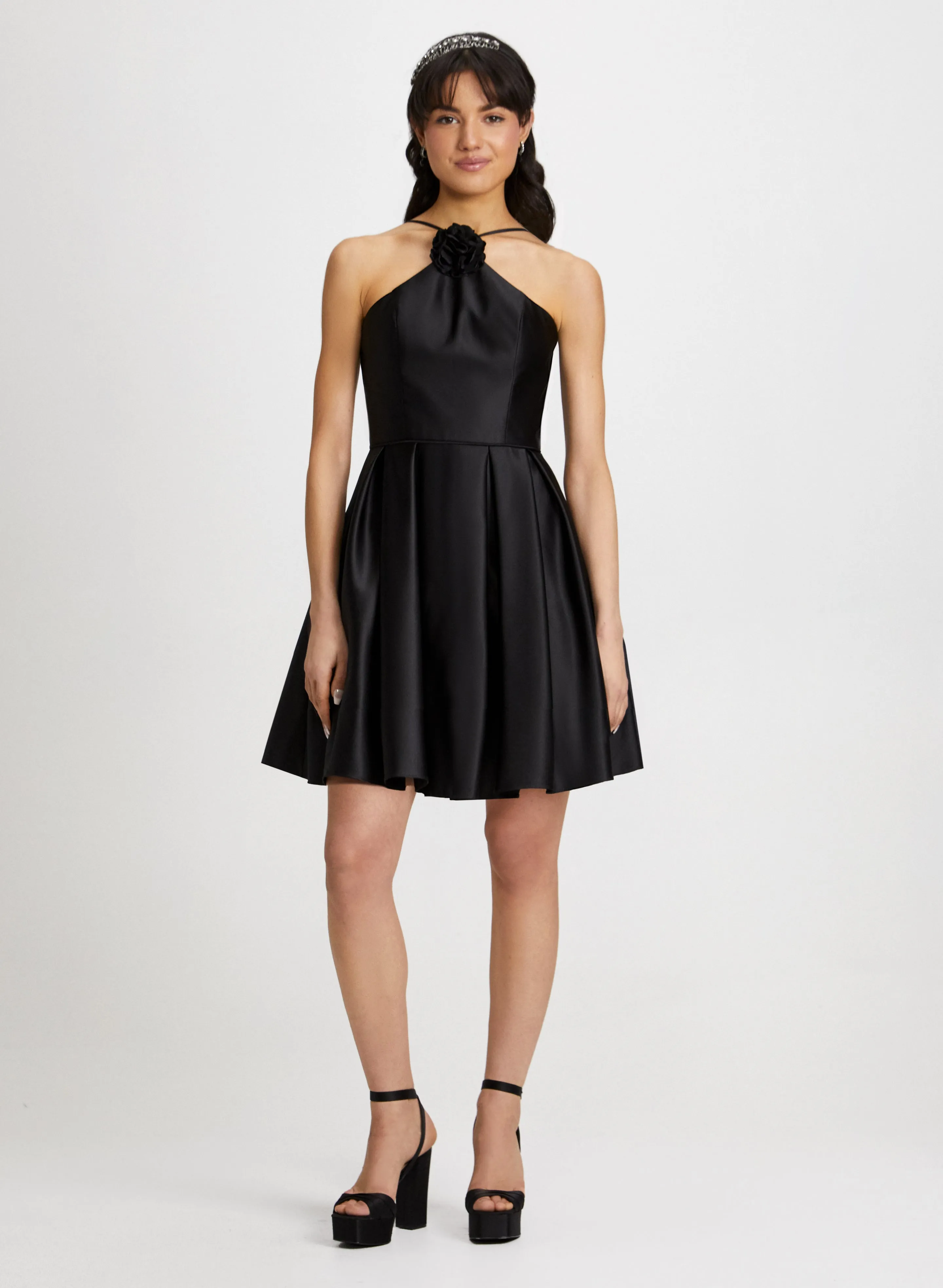 Rose Detail Halter Neck Dress sold by Laura