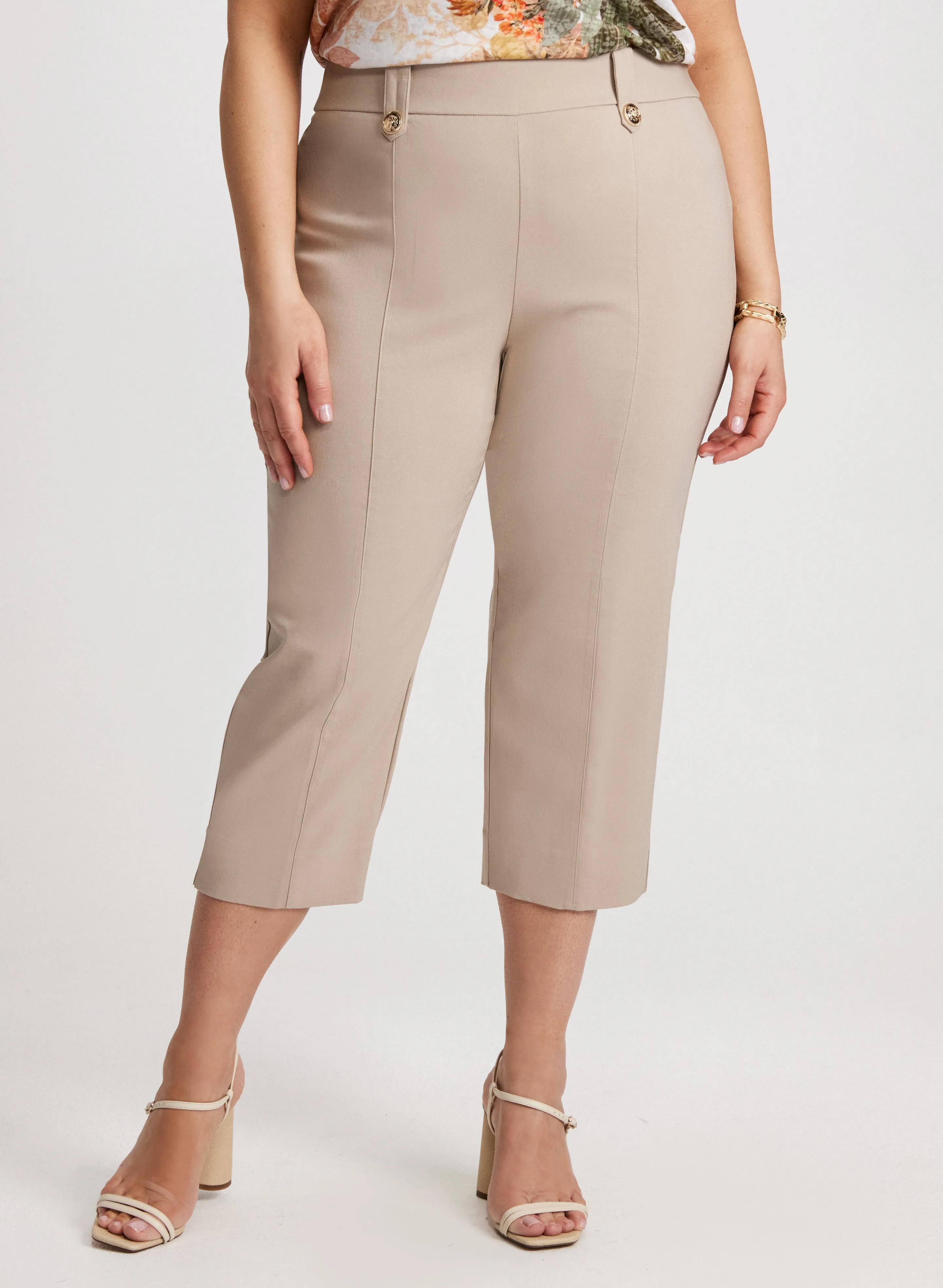 Side Slit Pull-On Capris sold by Laura