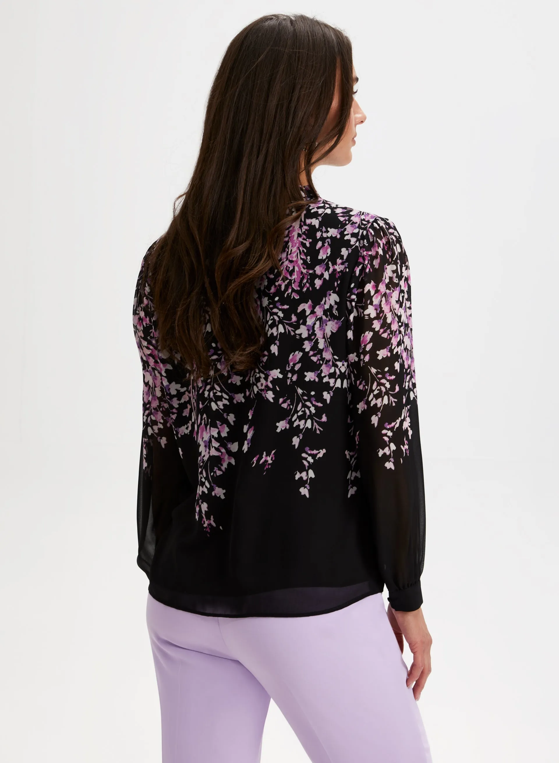 Floral Print Split Neck Blouse sold by Laura product image thumbnail 2