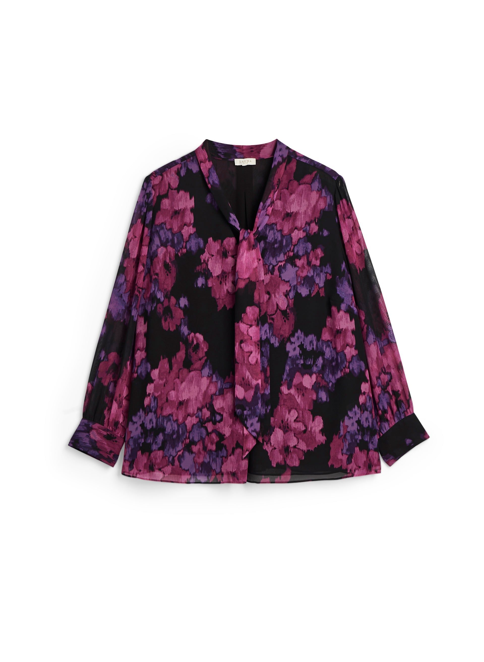 Floral Print Tie Neck Blouse sold by Laura product image thumbnail 5