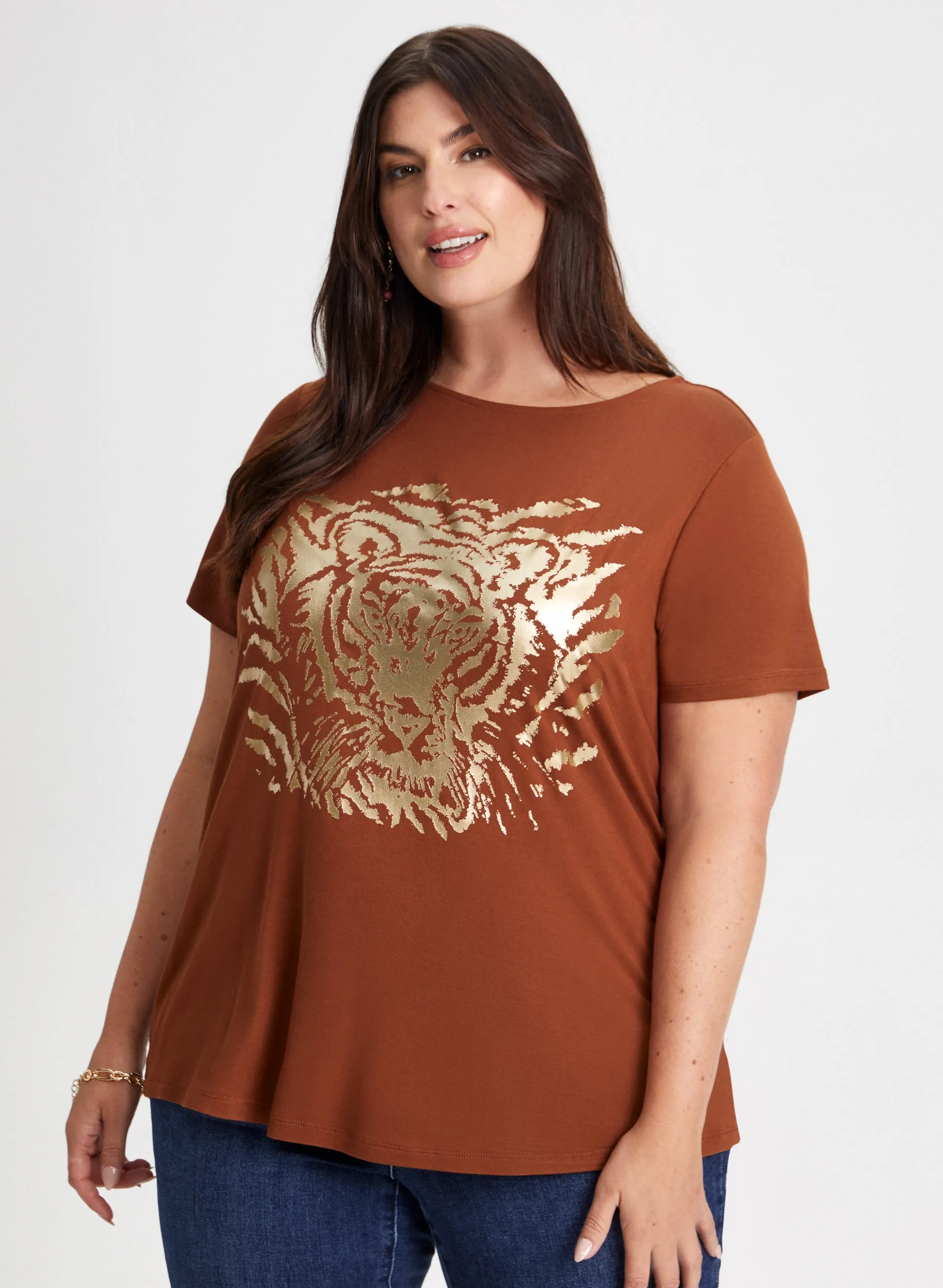 Boat Neck Animal Motif Top sold by Laura product image thumbnail 5