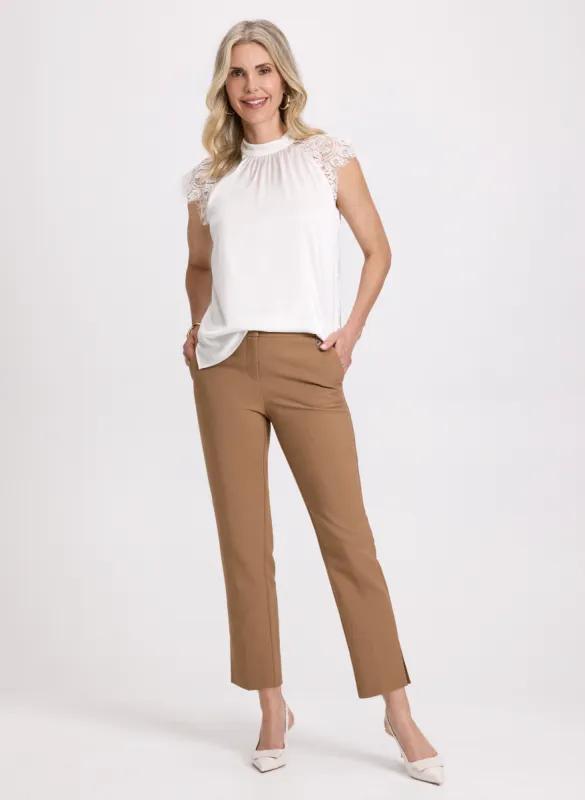 Cap Sleeve Blouse & Slit Hem Pants sold by Laura
