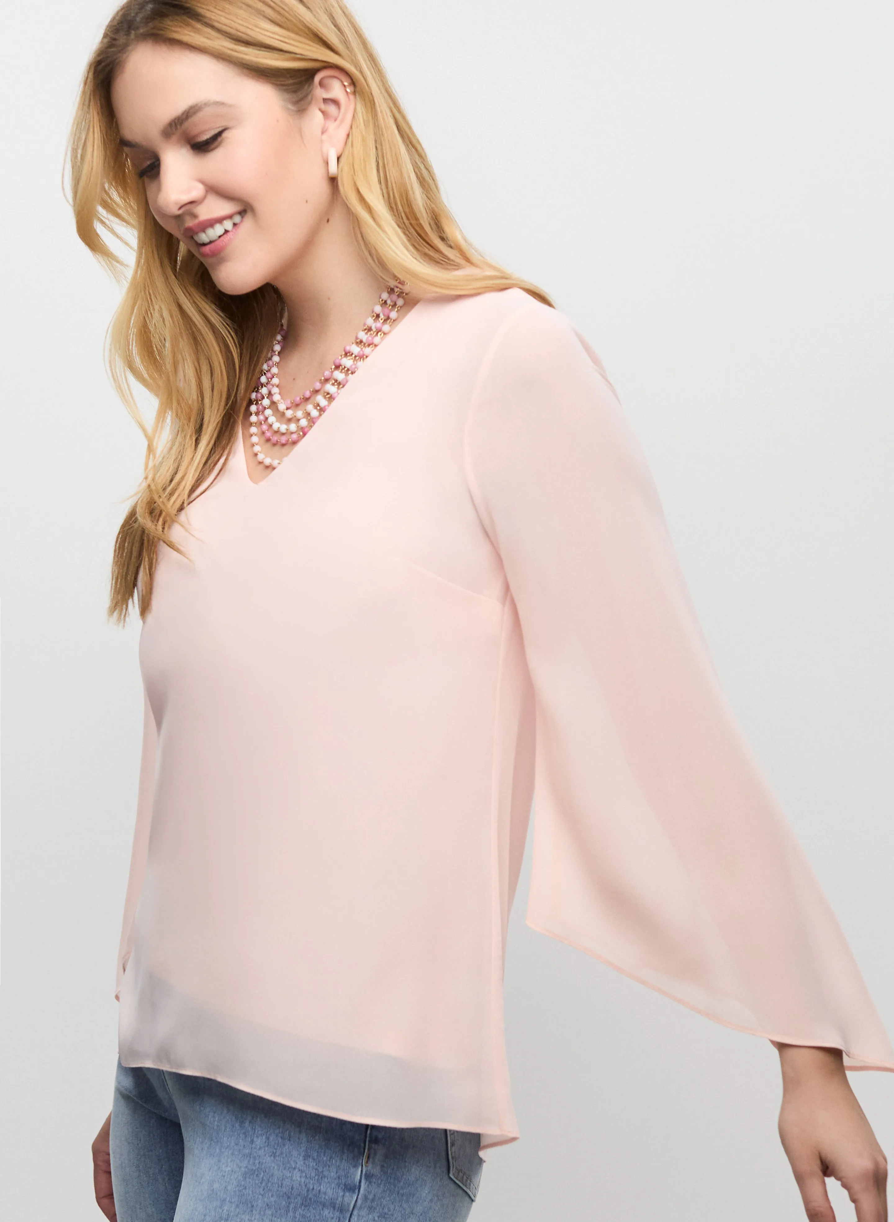 Flared Sleeve Chiffon Blouse sold by Laura product image thumbnail 5