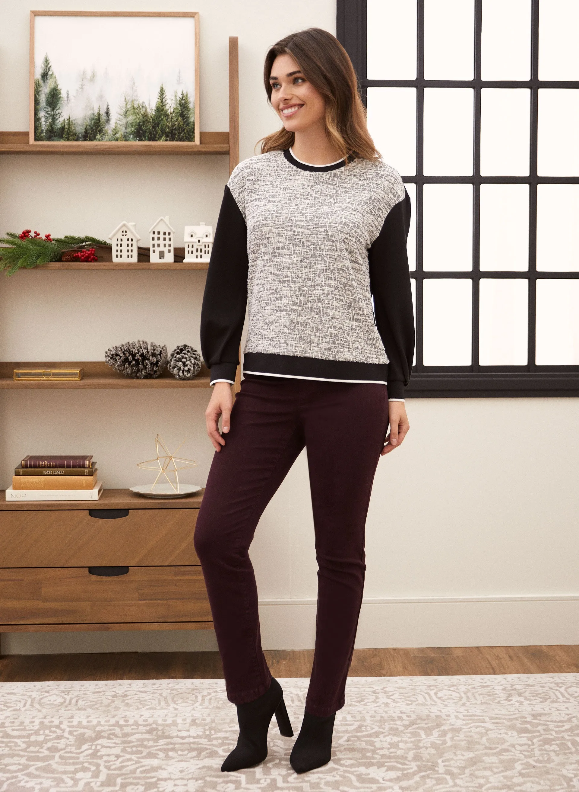 Heather Colour Block Top sold by Laura product image thumbnail 4