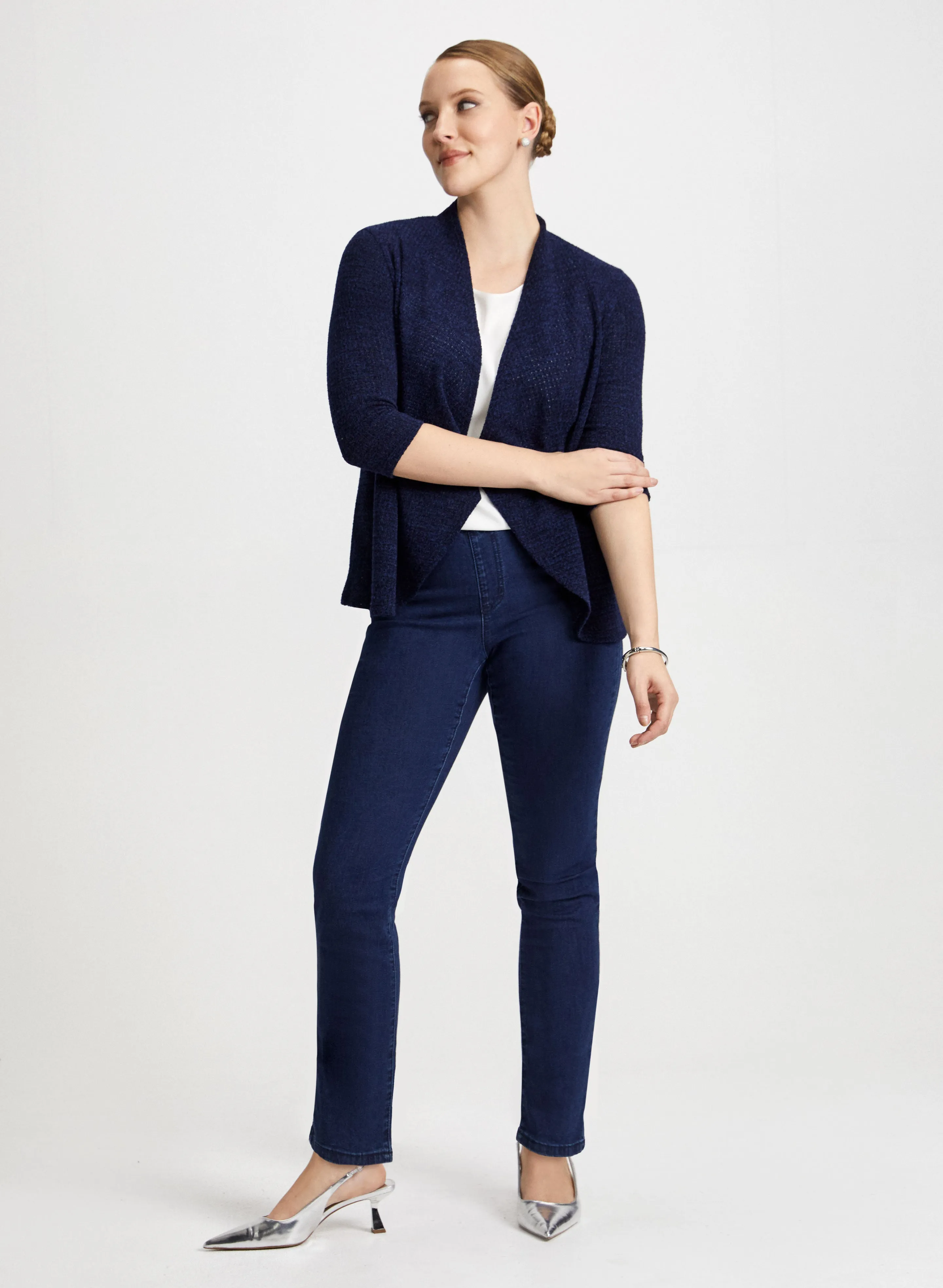 Open Front Cardigan & Pull-On Jeans sold by Laura