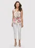 Floral Print Ruffle Blouse & Stud Detail Capris sold by Laura