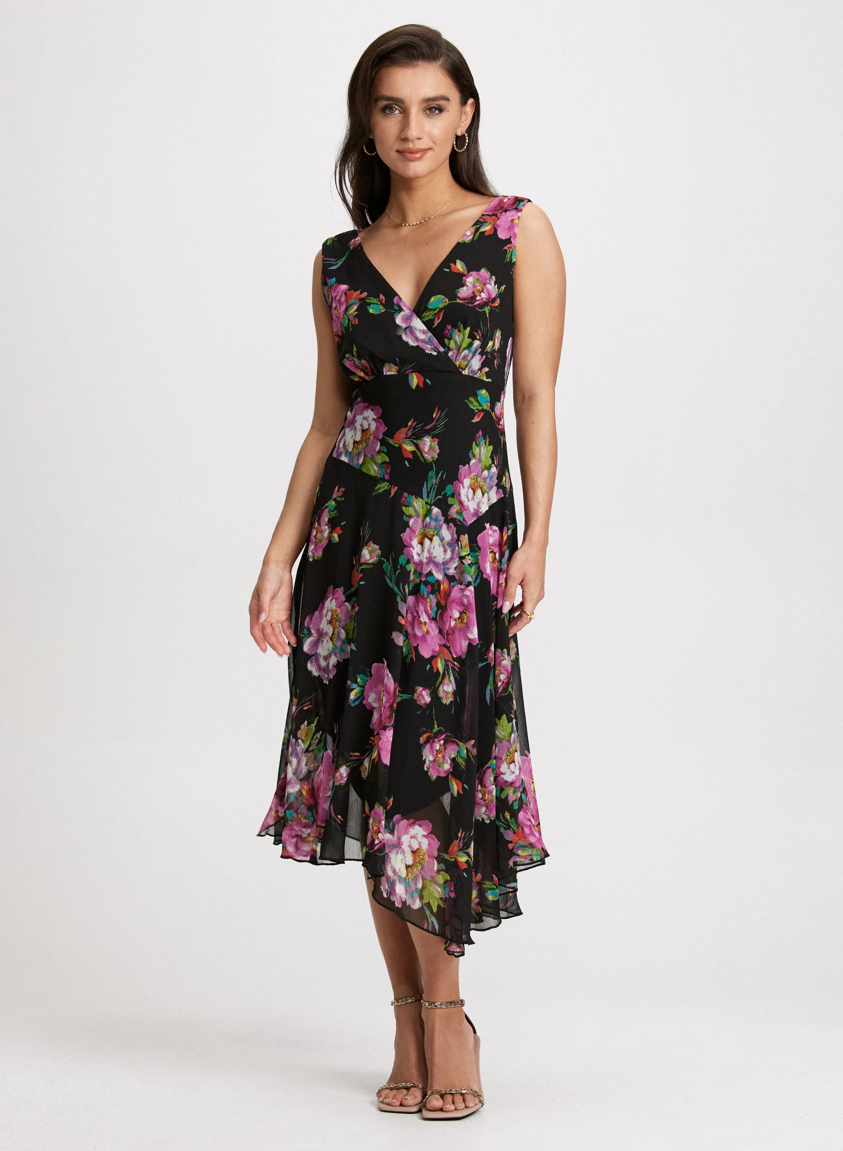 Floral Print Asymmetric Dress sold by Laura