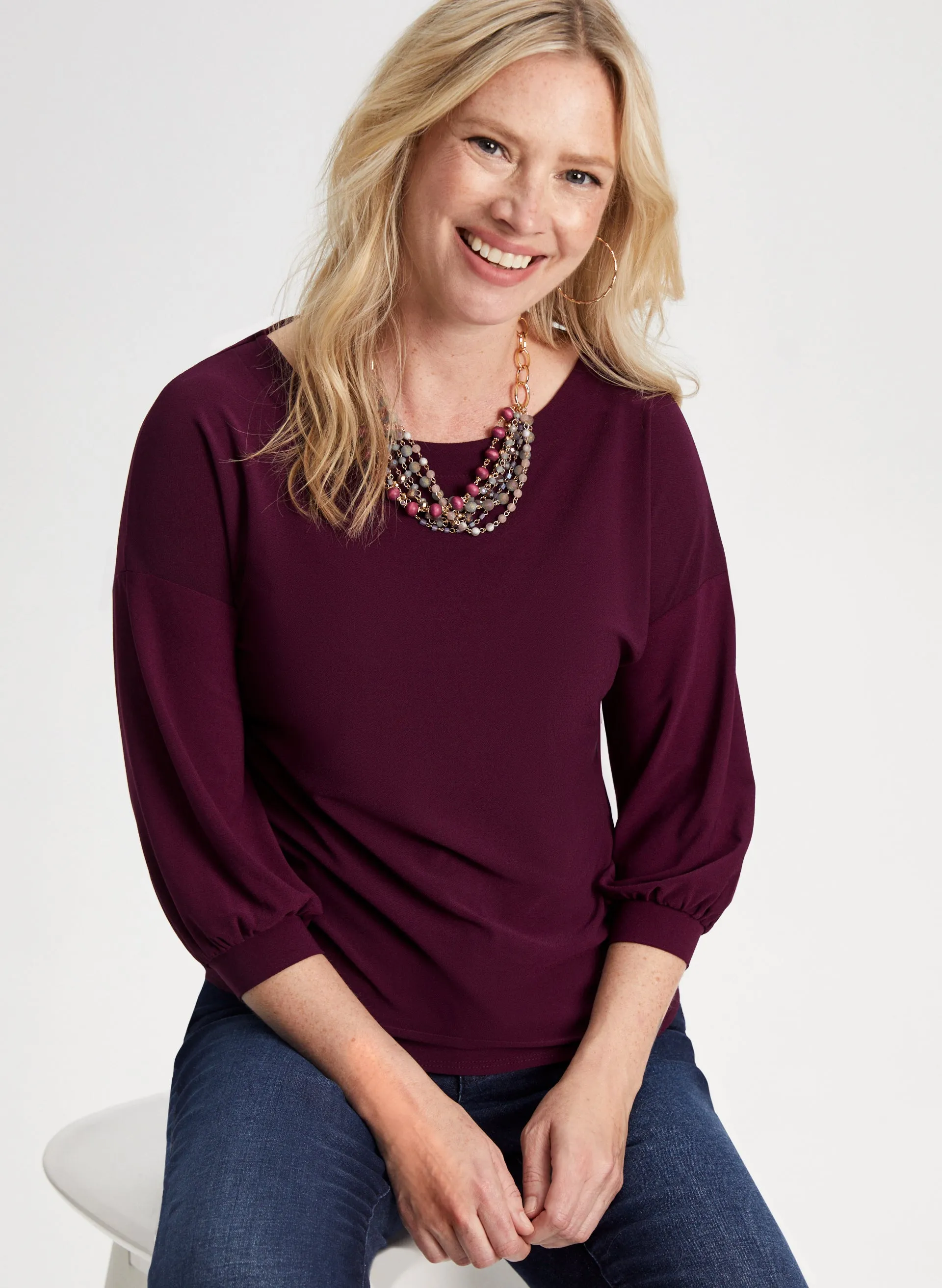 Elbow Puff Sleeve Top sold by Laura product image thumbnail 5