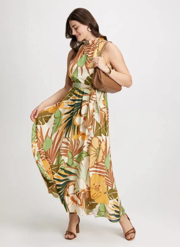 Tropical Motif Maxi Dress sold by Laura