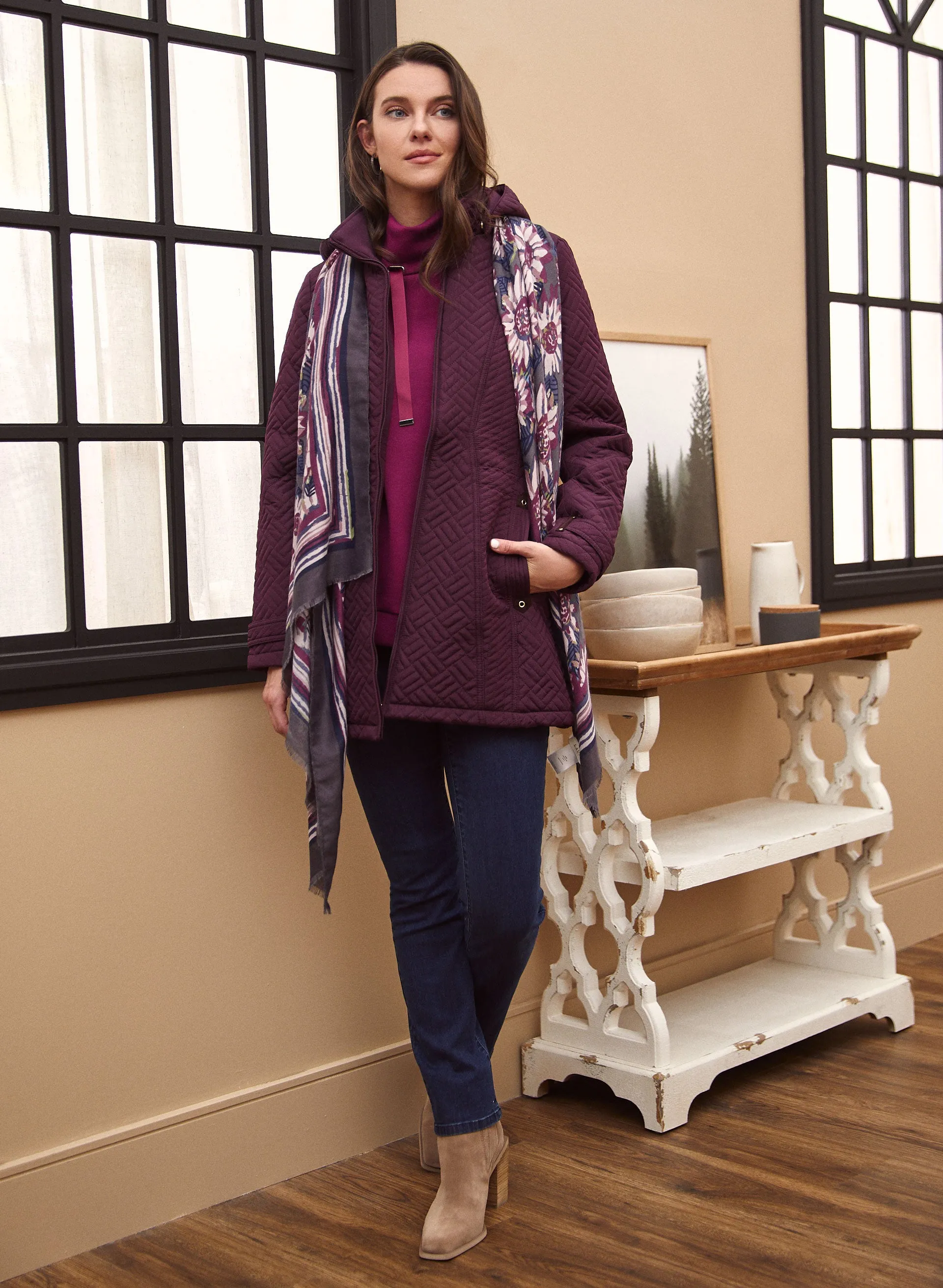 Geometric Quilted Coat sold by Laura product image thumbnail 3