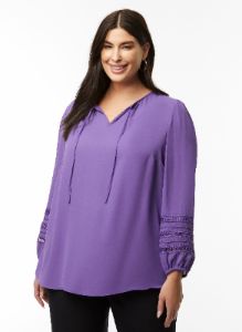 Puff Sleeve Embroidered Top sold by Laura