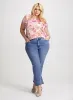 Floral Print Burnout T-Shirt sold by Laura