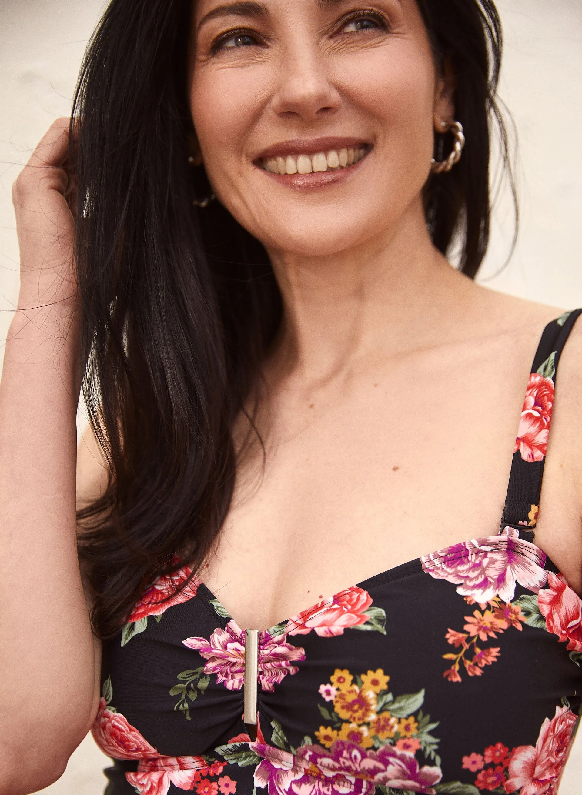 Nass-eau - Floral Print One-Piece Swimsuit sold by Laura