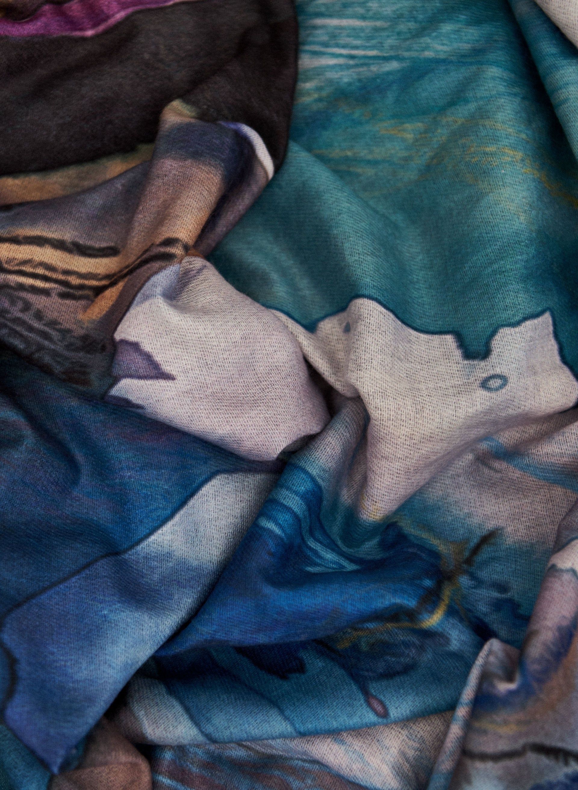 Abstract Floral Reversible Scarf sold by Laura product image thumbnail 2