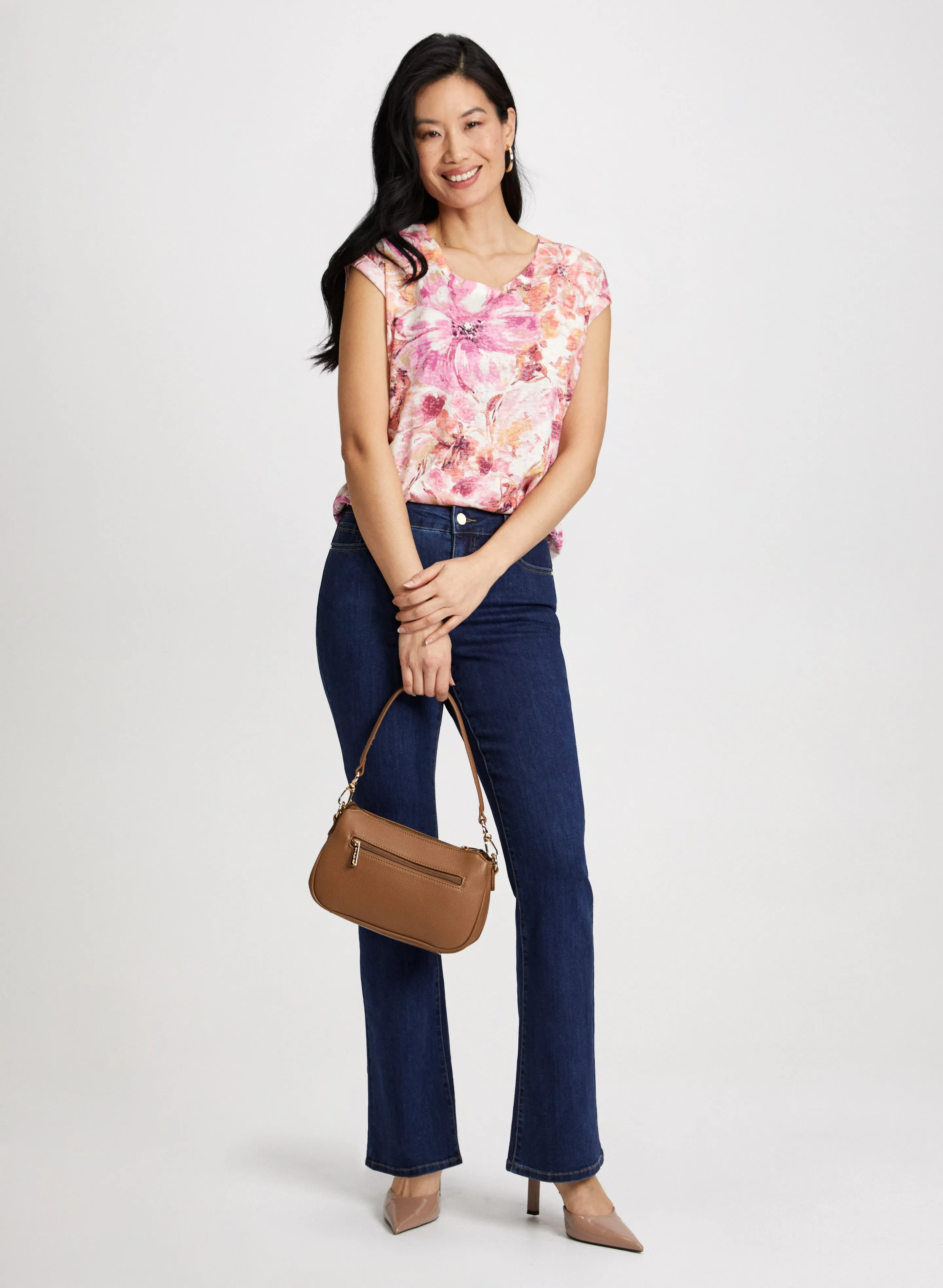 Floral Print Burnout Tee sold by Laura product image thumbnail 3