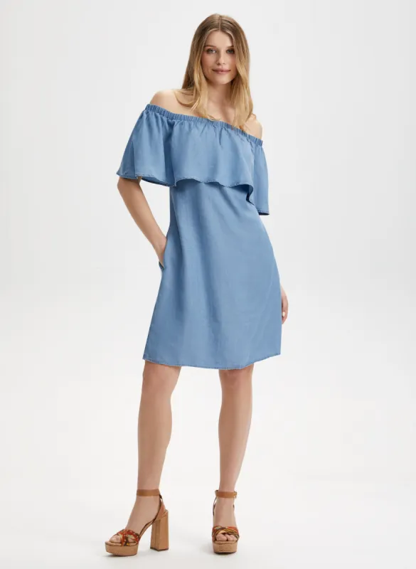 Tencel Off The Shoulder Dress sold by Laura