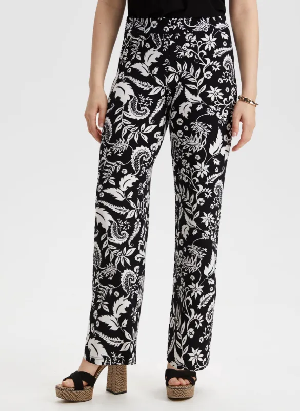 Paisley Print Pull-On Pants sold by Laura
