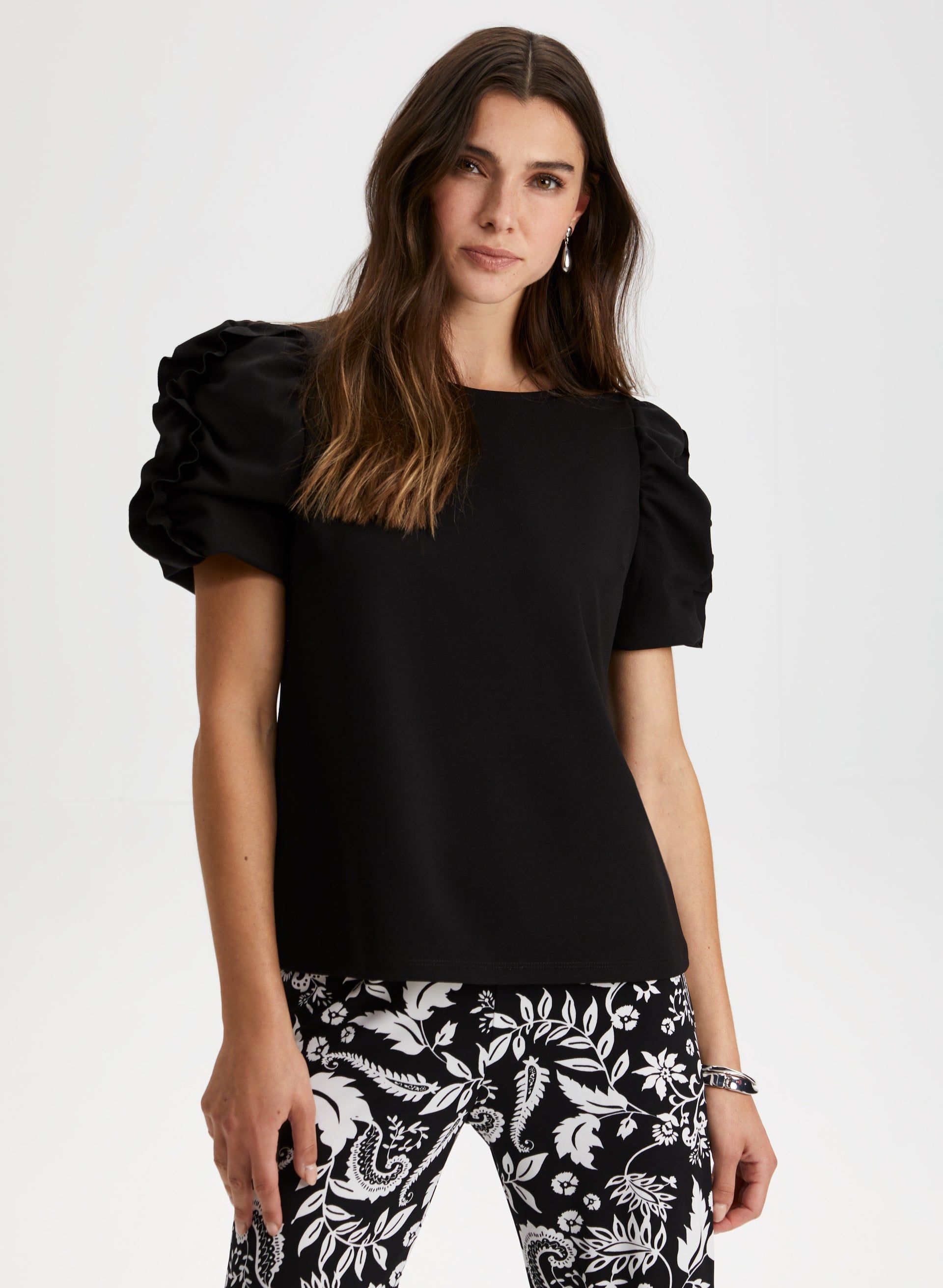 Short Puff Sleeve Top sold by Laura product image thumbnail 5