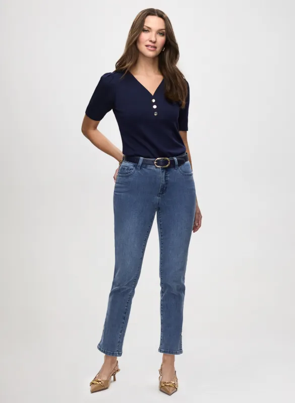 Elbow Sleeve Top & Jeans sold by Laura