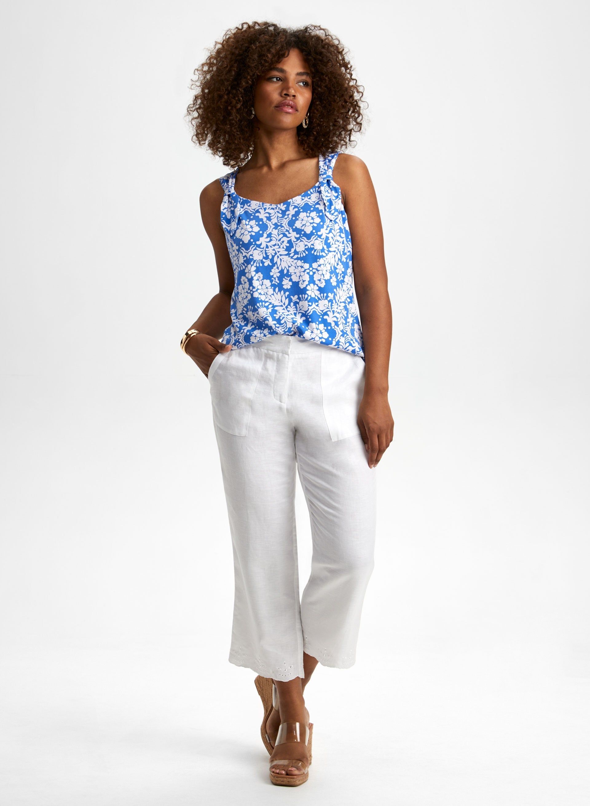 Floral Knot Detail Tank Top sold by Laura product image thumbnail 3