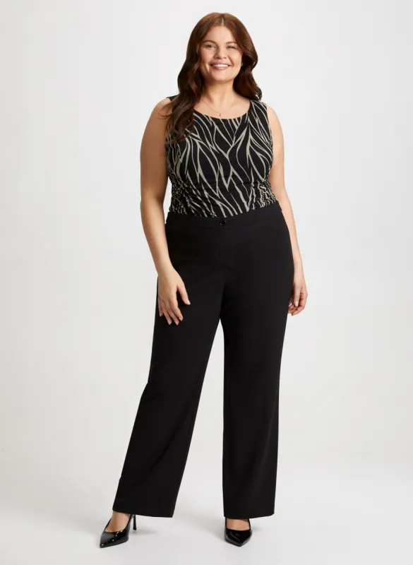 Zebra Print Top & Modern Fit Pants sold by Laura