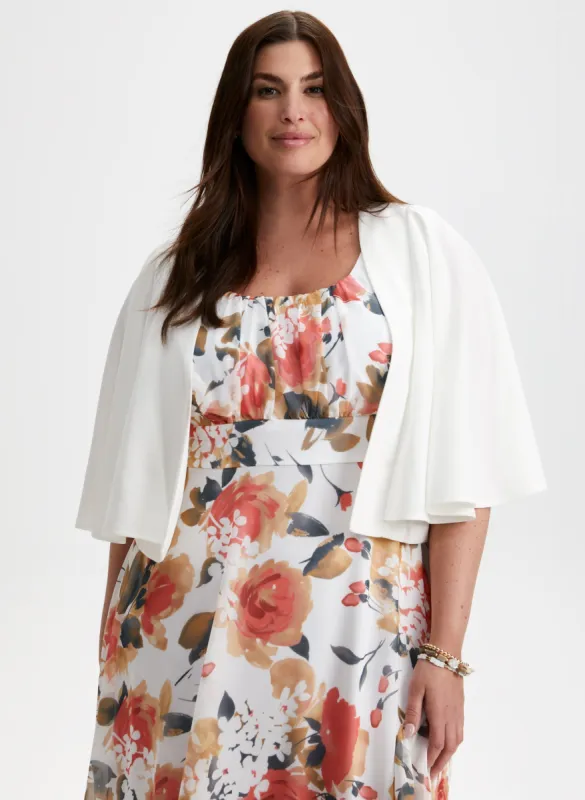 3/4 Sleeve Pleated Bolero sold by Laura