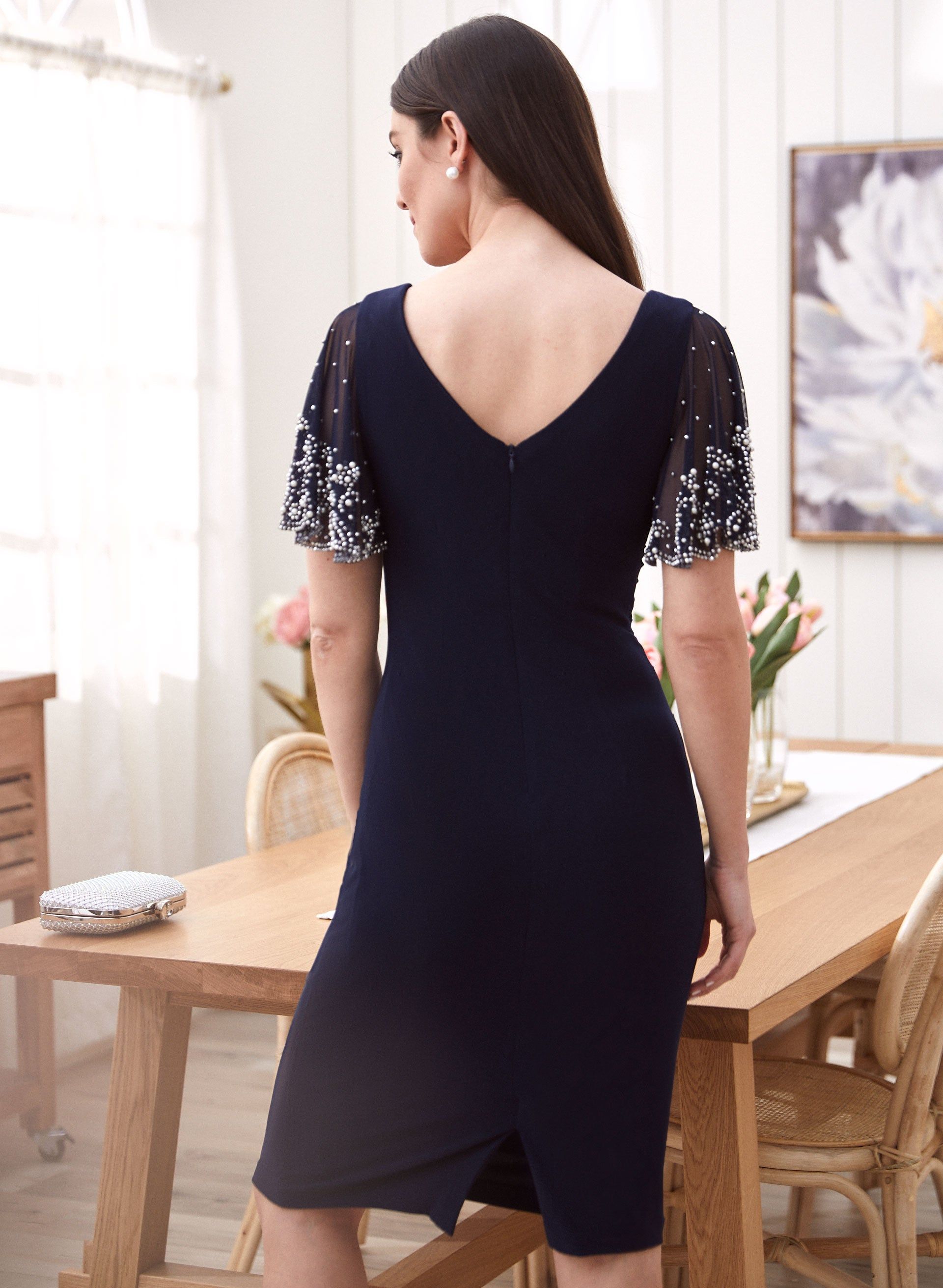 Ruched & Bead Detail Dress sold by Laura product image thumbnail 3