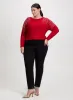 Rhinestone Motif Sweater & Lace Hem Pants sold by Laura