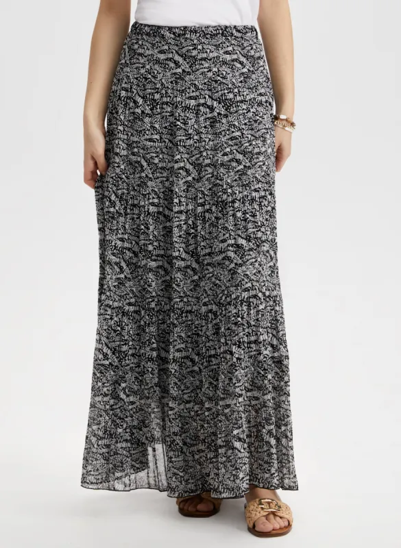Abstract Print Maxi Skirt sold by Laura