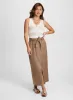 Sleeveless Striped Knit Top & Front Slit Midi Skirt sold by Laura