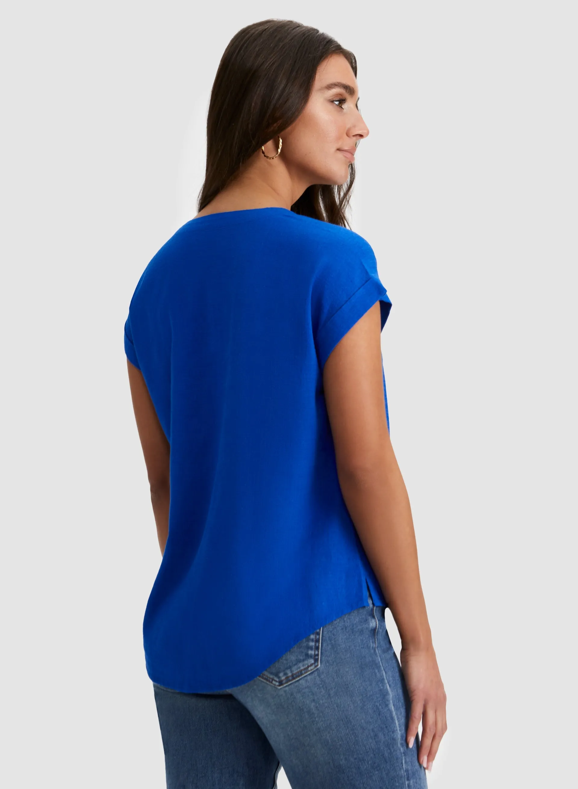 Tie Hem Linen Shirt sold by Laura product image thumbnail 4